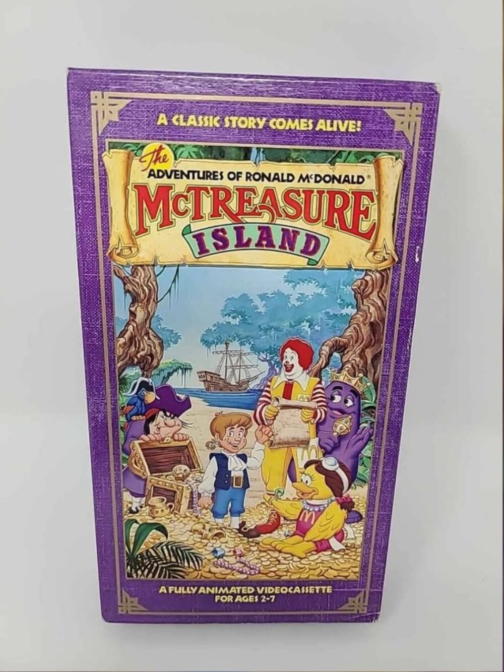 Cool Retro MCDONALDS - TREASURE ISLAND ANIMATED CARTOON VHS - TESTED
